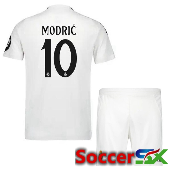 Real Madrid (Modrić 10) Kids Home Soccer Jersey White 2024/2025