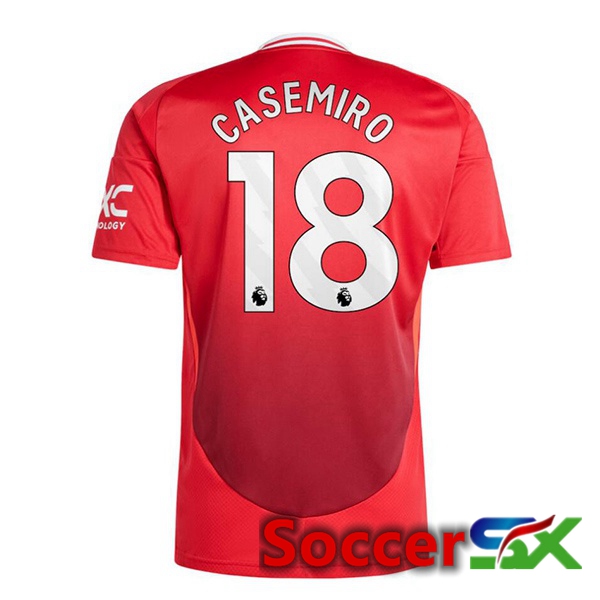 Manchester United (Casemiro 18) Home Soccer Jersey Red 2024/2025