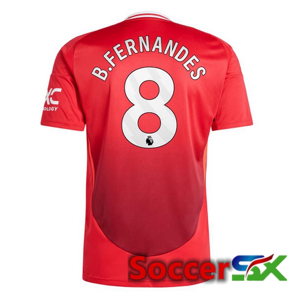 Manchester United (B.Fernandes 8) Home Soccer Jersey Red 2024/2025