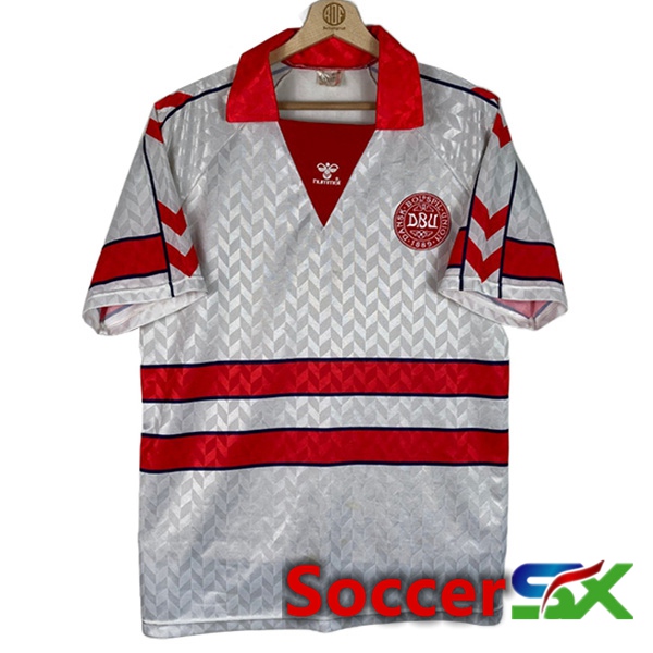 Denmark Retro Away Soccer Jersey 1988