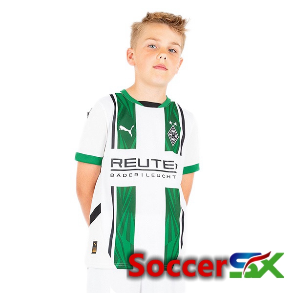 Monchengladbach Kids Home Soccer Jersey White 2024/2025