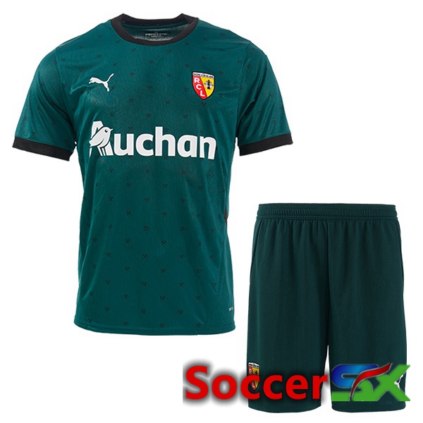 RC Lens Kids Away Soccer Jersey Green 2024/2025