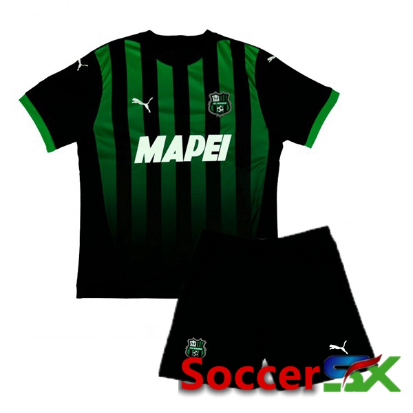 US Sassuolo Kids Home Soccer Jersey Green Black 2024/2025