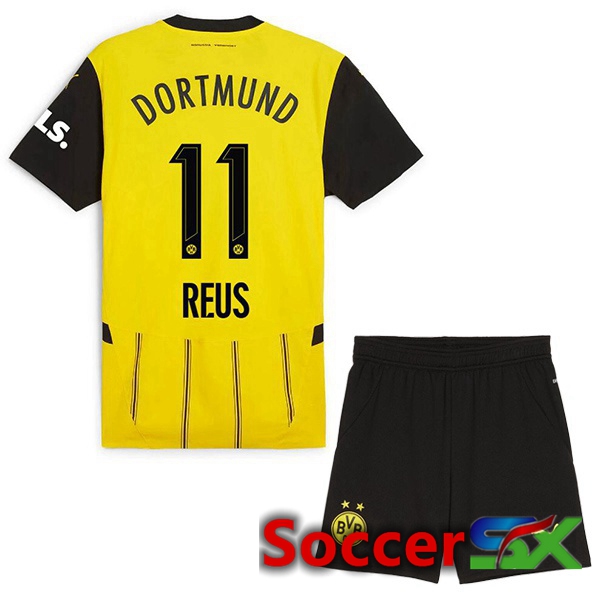 Dortmund BVB (Reus 11) Kids Home Soccer Jersey Yellow 2024/2025