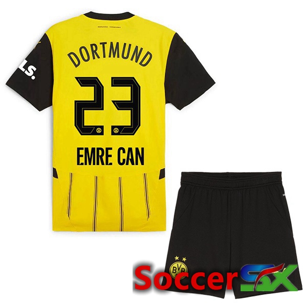 Dortmund BVB (Emre Can 23) Kids Home Soccer Jersey Yellow 2024/2025