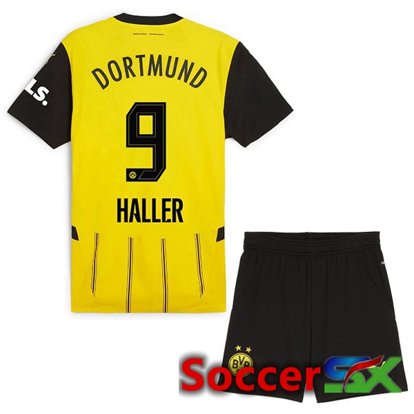 Dortmund BVB (Haller 9) Kids Home Soccer Jersey Yellow 2024/2025