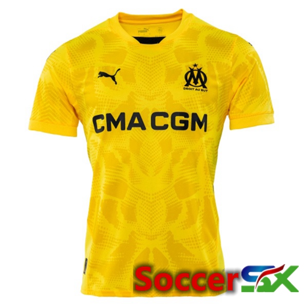 Marseille OM Goalkeeper Soccer Jersey Yellow 2024/2025