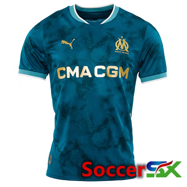 Marseille OM Away Soccer Jersey Blue 2024/2025