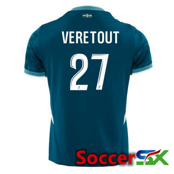 Marseille OM (VERETOUT 27) Away Soccer Jersey Blue 2024/2025