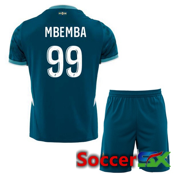 Marseille OM (MBEMBA 99) Kids Away Soccer Jersey Blue 2024/2025