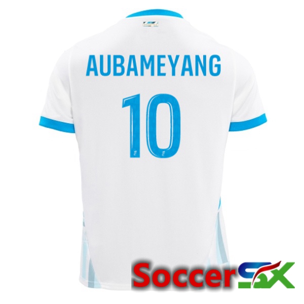 Marseille OM (AUBAMEYANG 10) Home Soccer Jersey White 2024/2025