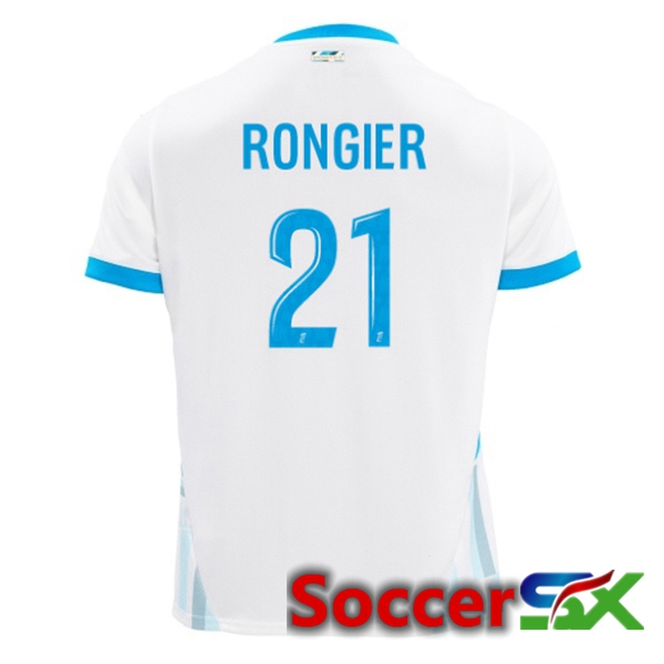 Marseille OM (RONGIER 21) Home Soccer Jersey White 2024/2025