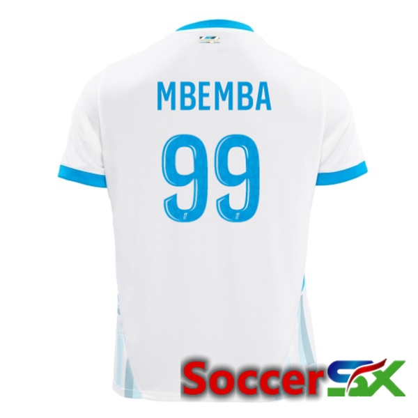 Marseille OM (MBEMBA 99) Home Soccer Jersey White 2024/2025