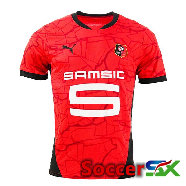 Stade Rennais Home Soccer Jersey Red 2024/2025