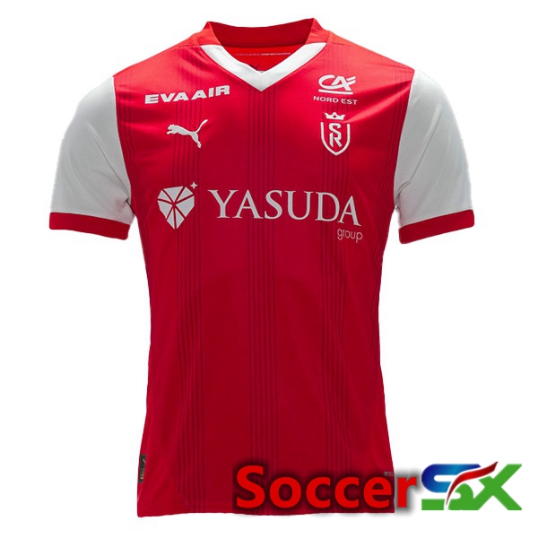 Stade de Reims Home Soccer Jersey Red 2024/2025