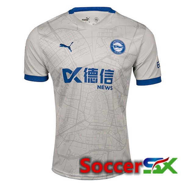 Deportivo Alaves Away Soccer Jersey Grey 2024/2025