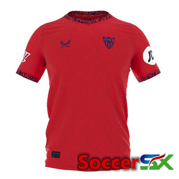 Sevilla FC Away Soccer Jersey Red 2024/2025