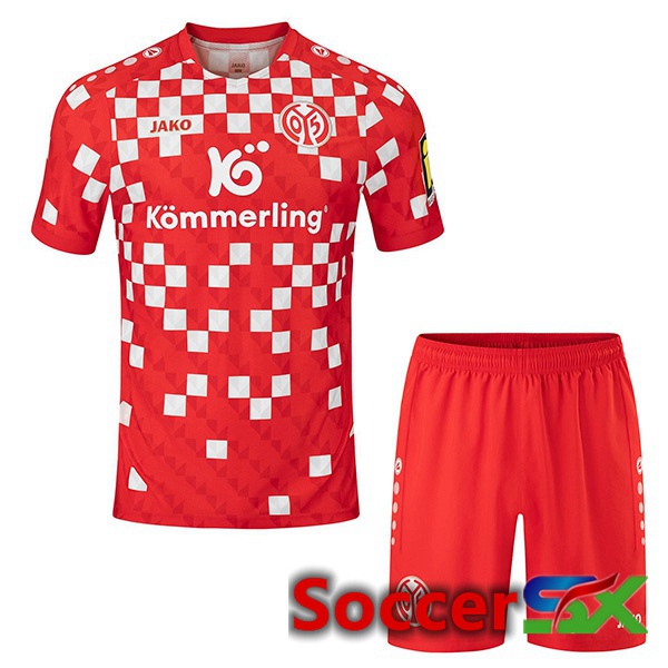 FSV Mainz 05 Kids Home Soccer Jersey Red 2024/2025