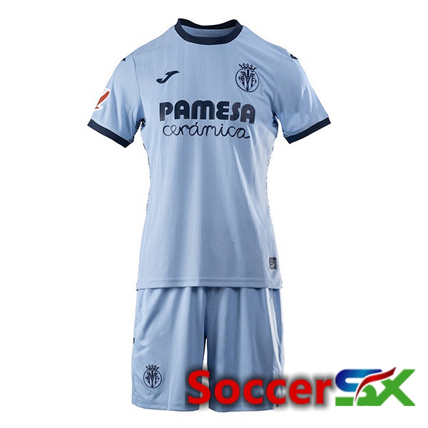 Villarreal Kids Away Soccer Jersey Blue 2024/2025