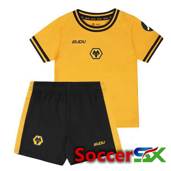 Wolves Kids Home Soccer Jersey Yellow 2024/2025