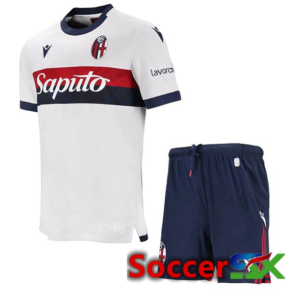 Bologna Kids Away Soccer Jersey White 2024/2025