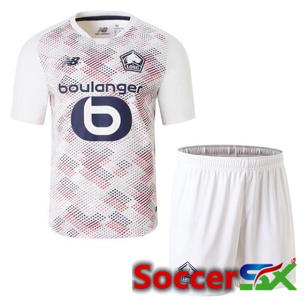 Lille OSC Kids Away Soccer Jersey White 2024/2025