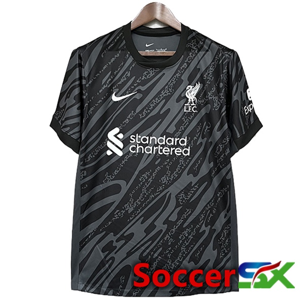 FC Liverpool Goalkeeper Soccer Jersey Black 2024/2025