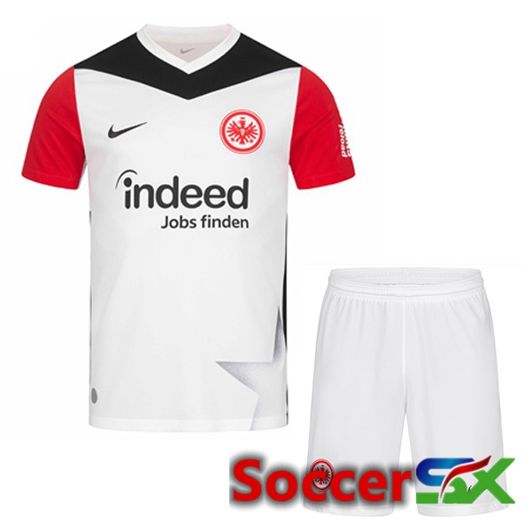 Eintracht Frankfurt Kids Home Soccer Jersey White Red 2024/2025