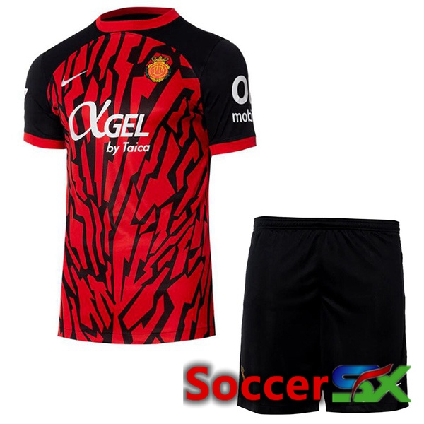 RCD Mallorca Kids Home Soccer Jersey Red 2024/2025