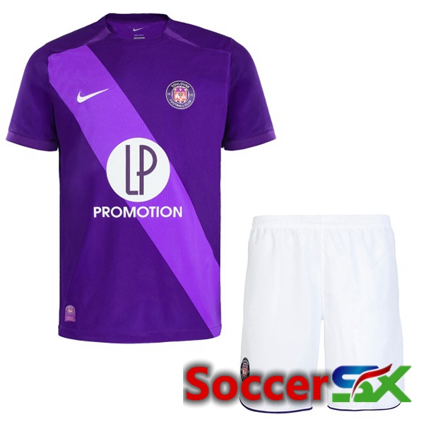 Toulouse Kids Home Soccer Jersey Purple 2024/2025