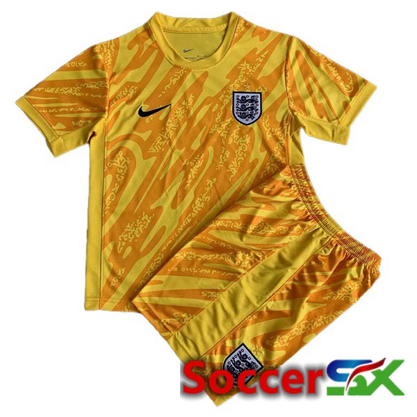 England Kids Goalkeeper Soccer Jersey Yellow 2024/2025