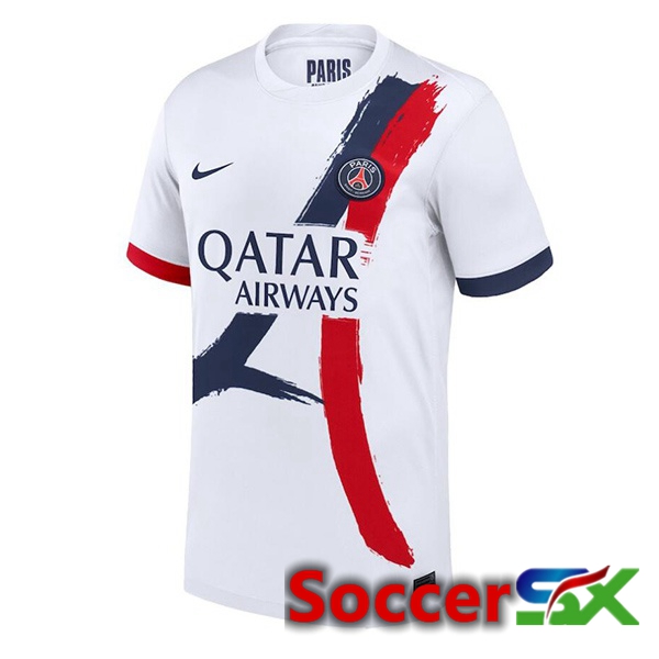 Paris PSG Away Soccer Jersey White 2024/2025