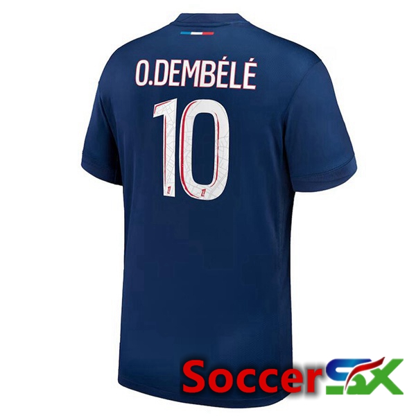 Paris PSG (O.Dembélé 10) Home Soccer Jersey Blue Royal 2024/2025