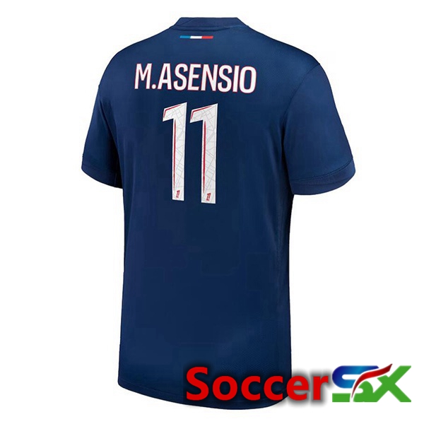 Paris PSG (M.Asensio 11) Home Soccer Jersey Blue Royal 2024/2025