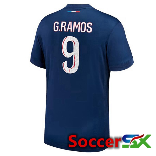 Paris PSG (G.Ramos 9) Home Soccer Jersey Blue Royal 2024/2025