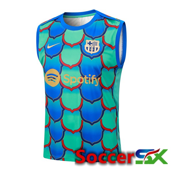 FC Barcelona Soccer Vest Green Blue 2024/2025