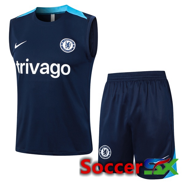 FC Chelsea Soccer Vest + Shorts Blue 2024/2025