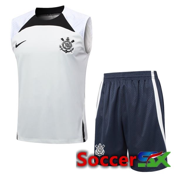 Corinthians Soccer Vest + Shorts White 2024/2025