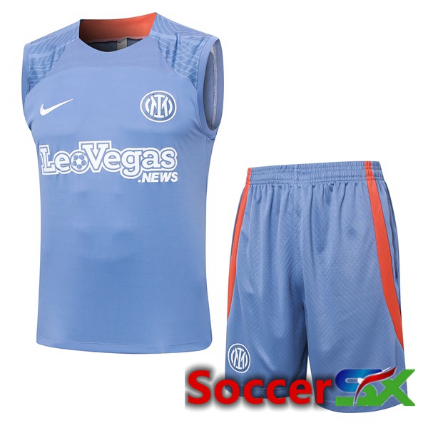 Inter Milan Soccer Vest + Shorts Grey 2024/2025