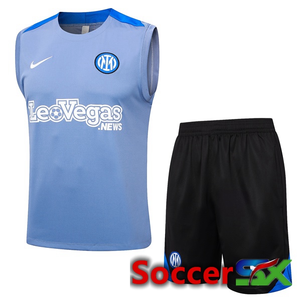 Inter Milan Soccer Vest + Shorts Blue 2024/2025