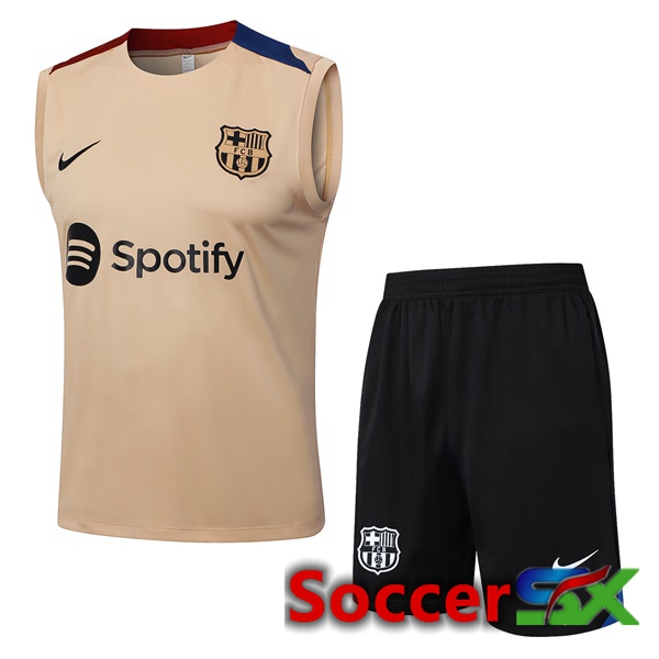 FC Barcelona Soccer Vest + Shorts Yellow 2024/2025