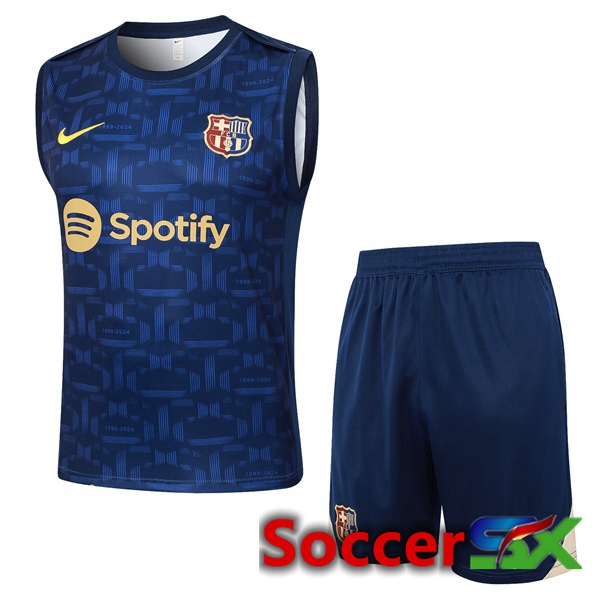 FC Barcelona Soccer Vest + Shorts Blue Royal 2024/2025