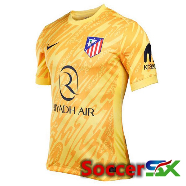 Atletico Madrid Goalkeeper Soccer Jersey Yellow 2024/2025