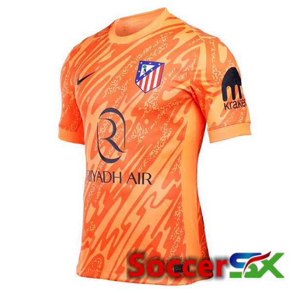 Atletico Madrid Goalkeeper Soccer Jersey Orange 2024/2025