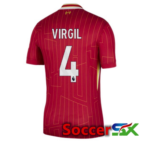 FC Liverpool (VIRGIL 4) Home Soccer Jersey Red 2024/2025