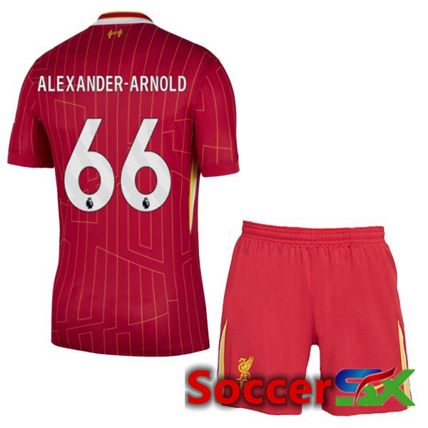 FC Liverpool (ALEXANDER-ARNOLD 66) Kids Home Soccer Jersey Red 2024/2025