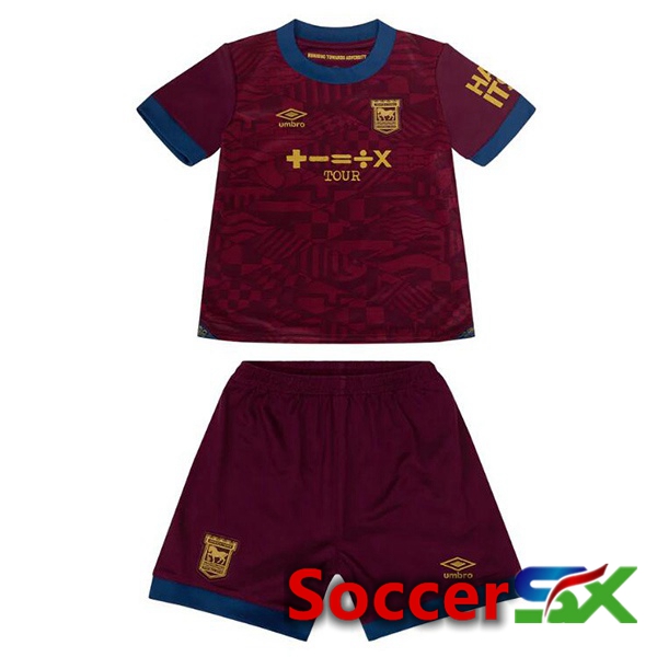 Ipswich Town Kids Away Soccer Jersey Brown 2024/2025