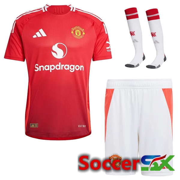 Manchester United Home kit Soccer Jersey (Shorts + Socks) 2024/2025