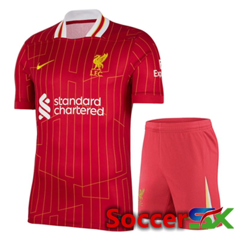 FC Liverpool Home kit Soccer Jersey + Shorts 2024/2025