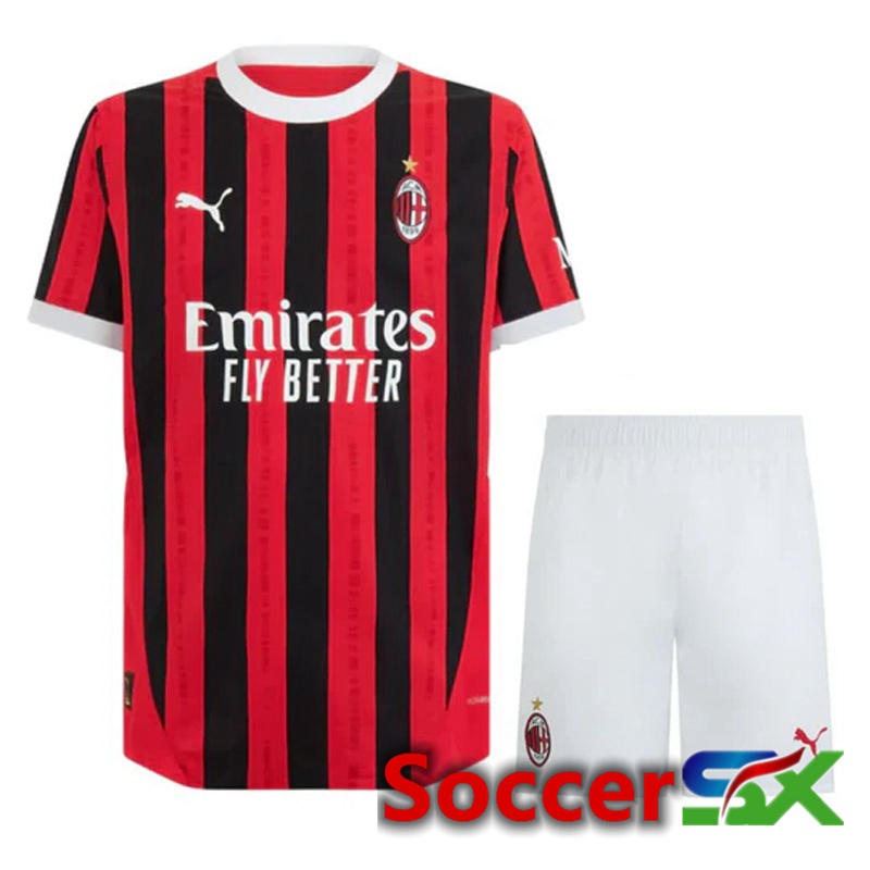 AC Milan Home kit Soccer Jersey + Shorts 2024/2025